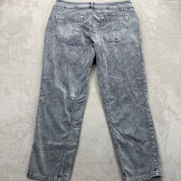 Pilcro Pants Women's 32 THE WANDERER Gray Corduroy Straight Leg Utility Trousers - Picture 10 of 16